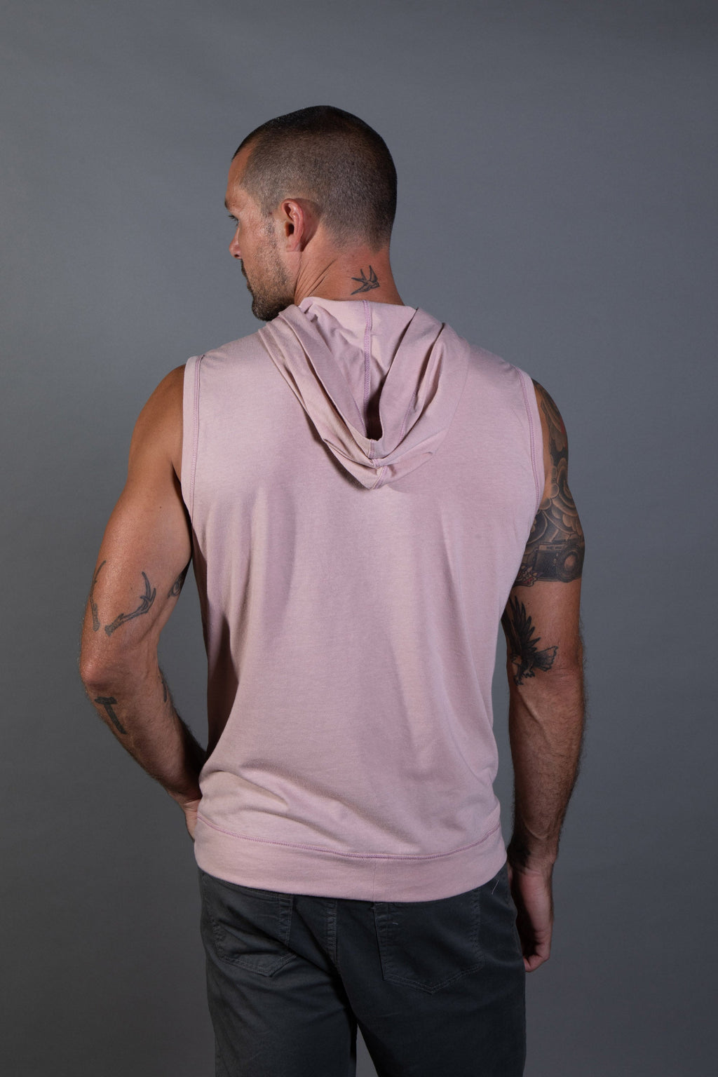 Men's Sleeveless Tri-Blend Hoodie