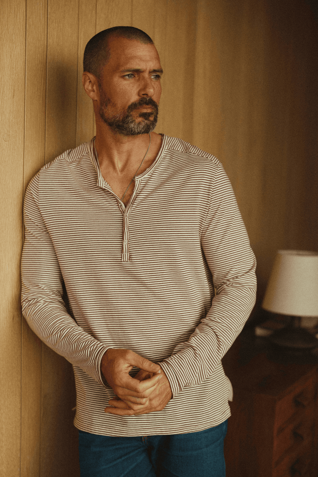 Men's Cotton Long Sleeve Henley