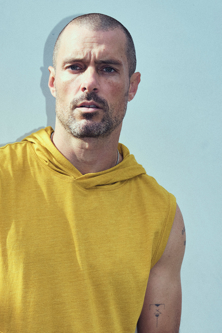 Men's Sleeveless Tri-Blend Hoodie