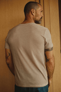 Men's Cotton Brolin Raw Neck Crew Stripe Tee