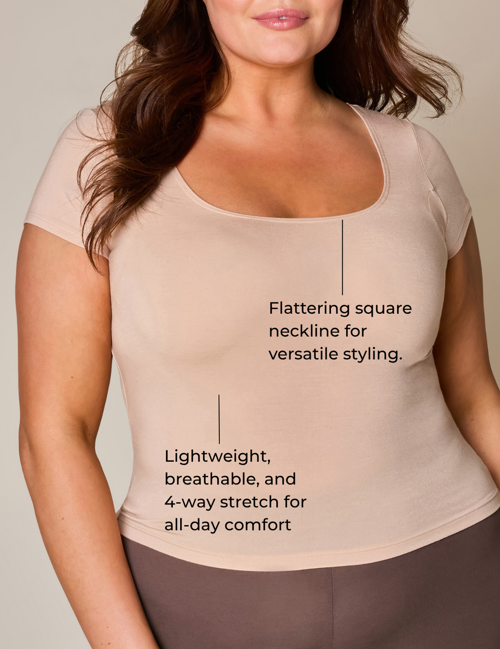 The Square Neck Cap Sleeve Undershirt